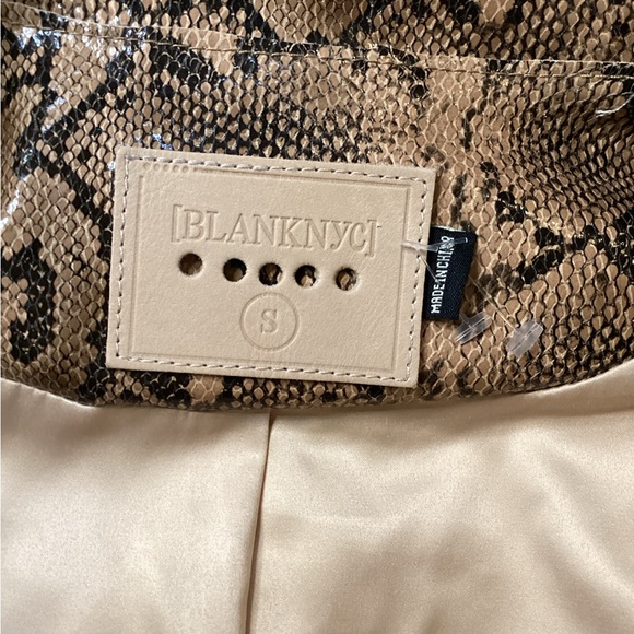 NWOT BLANK NYC FAUX SNAKESKIN SNAP BUCKLE ZIP MOTO JACKET. SZ.S - Picture 13 of 14